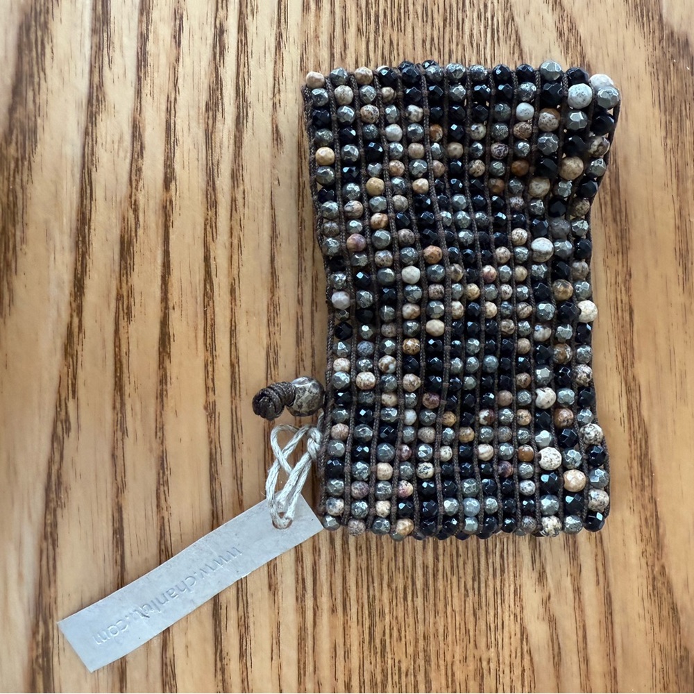 Chan Luu Black and Brown Beaded Wrap Bracelet